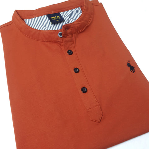 PRL half button Tee-shirt | Orange