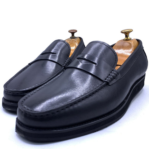 GB leather classy loafers for men | Black