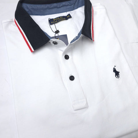 PRL duo-collar designer polo | White