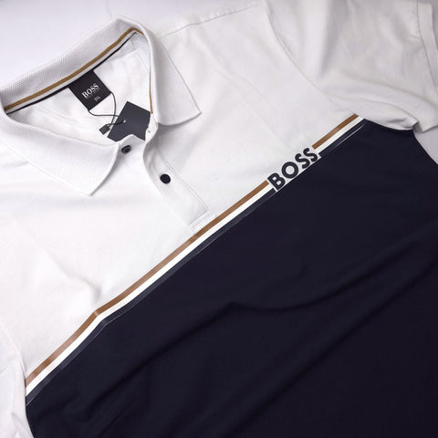 BIG- BS two toned designer polo shirt | White