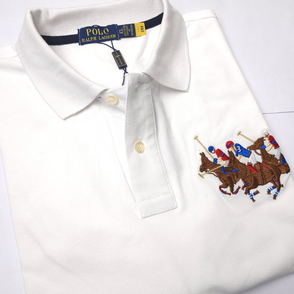 PRL tier-crested polo shirt | White