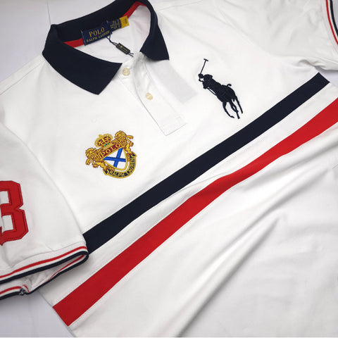 PRL trophy crested polo shirt | White