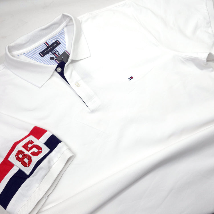 BIG- THF 85' crested polo shirt | White