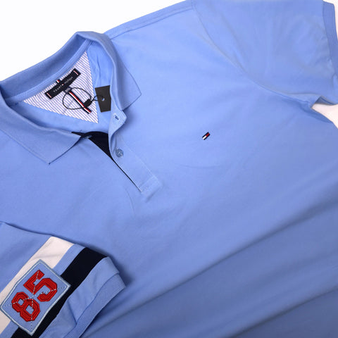 THF 85' crested polo shirt | Sky blue