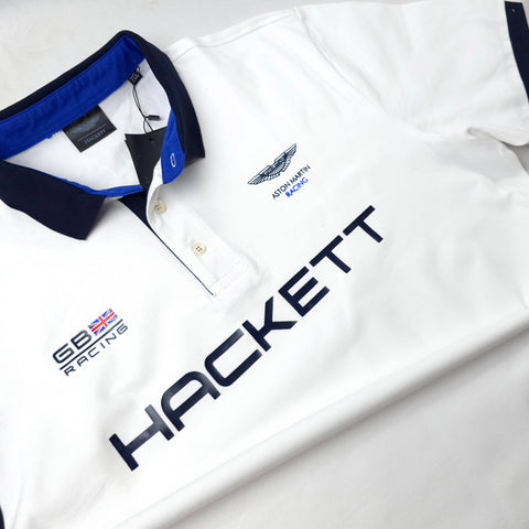 HCK racing crested polo shirt | White