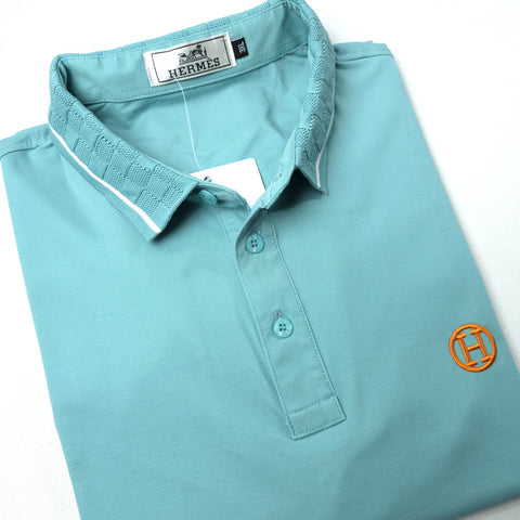 BIG- HMS designer polo shirt | Aqua