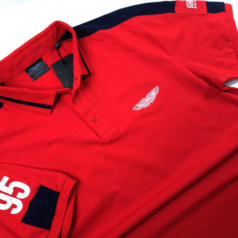 BIG- AM 95' crested polo shirt | Red