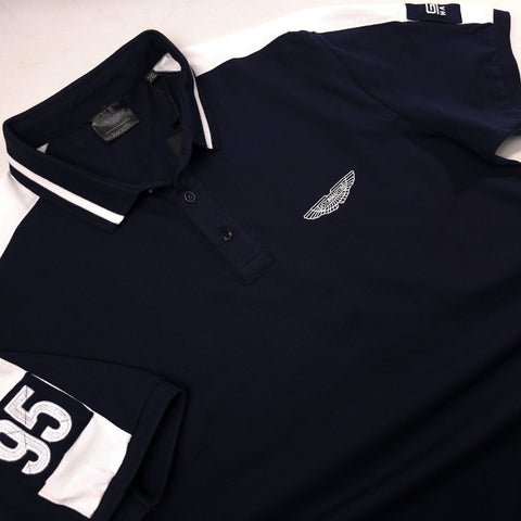 BIG- AM 95' crested polo shirt | Navy blue