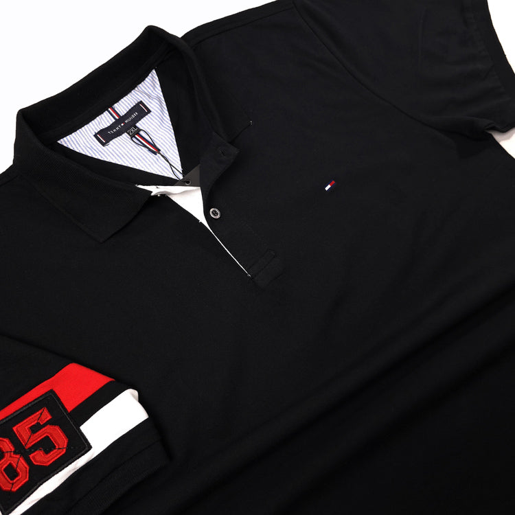 BIG- THF 85' crested polo shirt | Black