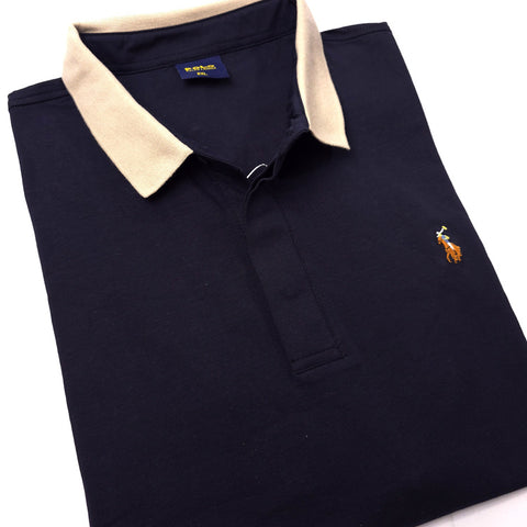 PRL toned collar polo shirt | Navy blue