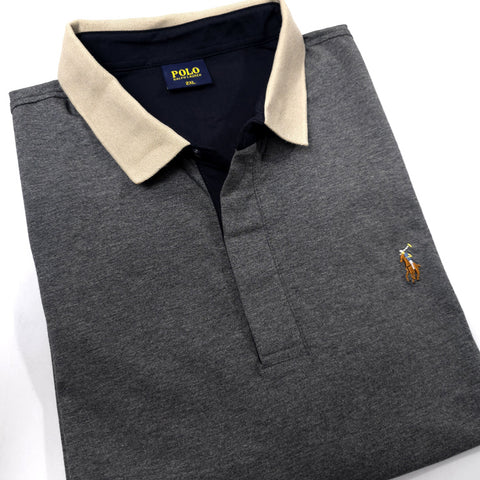 PRL toned collar polo shirt | Grey
