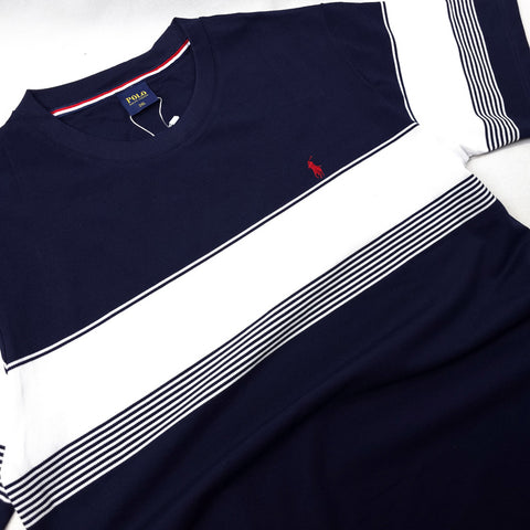 PRL striped T-shirt for men | Navy blue