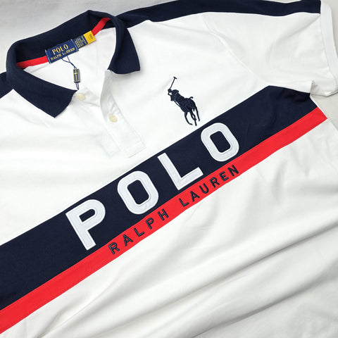 PRL Bold crested plain polo shirt | White
