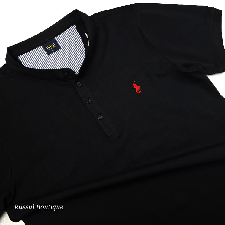 PRL half button Tee-shirt | Black