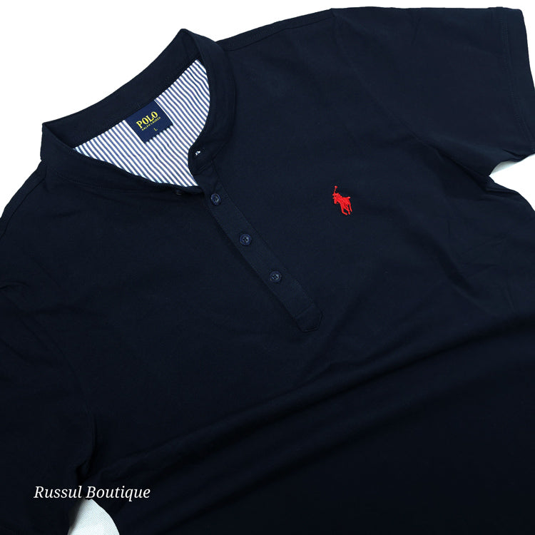 PRL half button Tee-shirt | Navy blue