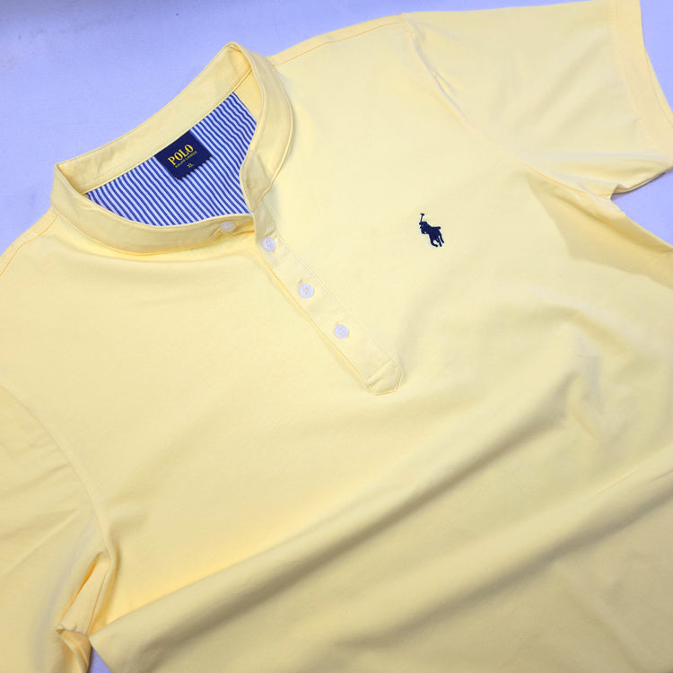 PRL half button Tee-shirt | Yellow