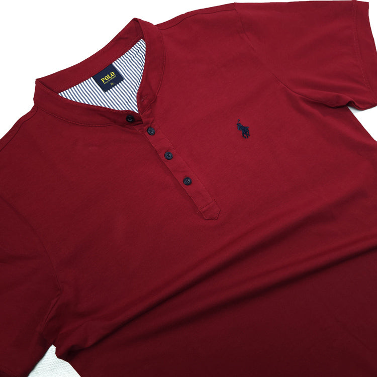 PRL half button Tee-shirt | WIne