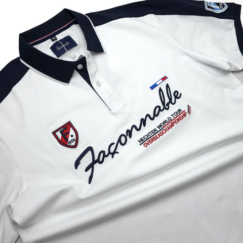 FSN crested polo shirt | White