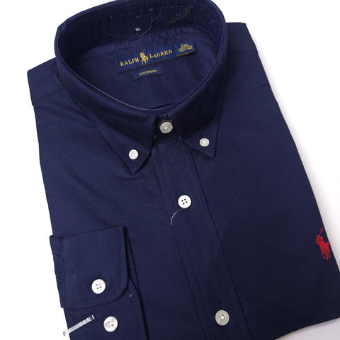 PRL designer men's dress Shirt | Navy Blue