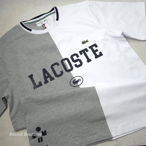 LST crested two-toned T-shirt | Grey-white