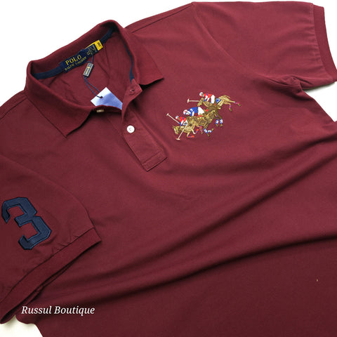 PRL tier-crested polo shirt | Wine