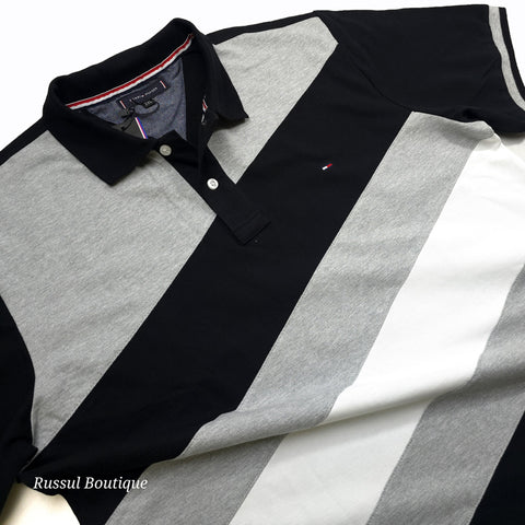 THF Two toned Slant polo shirt | Grey