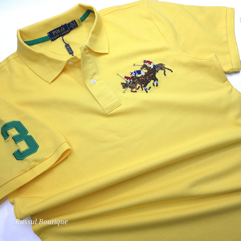 BIG- PRL tier-crested polo shirt | Yellow