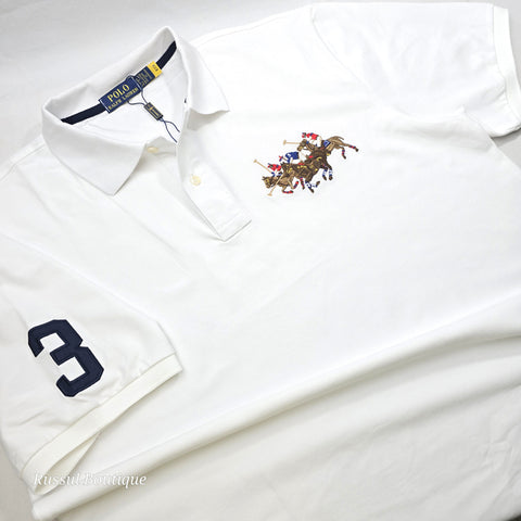 PRL tier-crested polo shirt | White