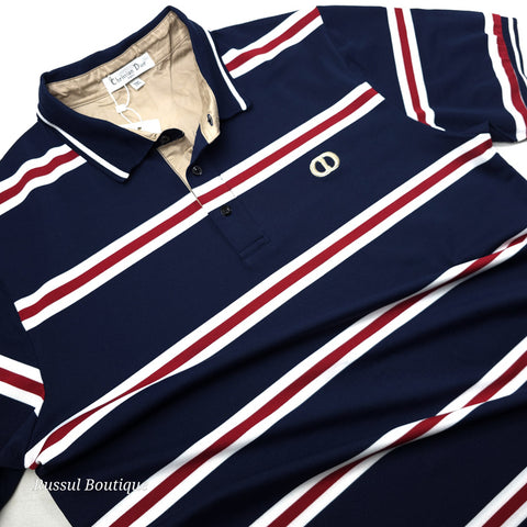 CD striped polo shirt | Blue/Red