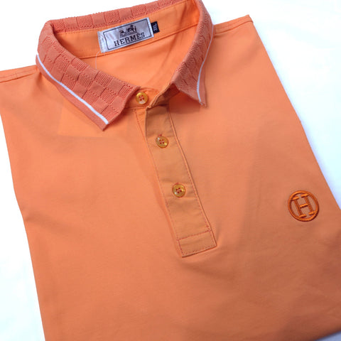 BIG- HMS designer polo shirt | Peach