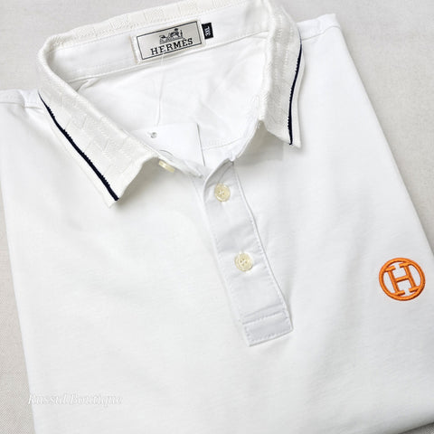 BIG- HMS designer polo shirt | White