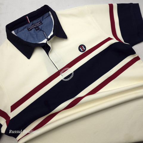 THF mid- stripped polo | Cream