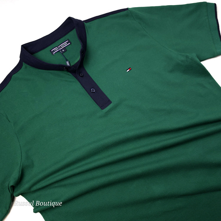 THF half button T-shirt | Green