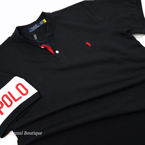 PRL BOLD half button T-shirt | Black
