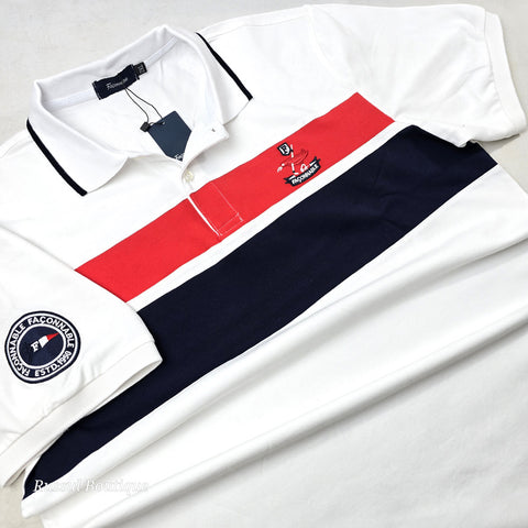 FCN crested polo shirt | White