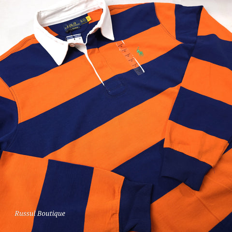 Longsleeve PRL striped polo for men | Orange