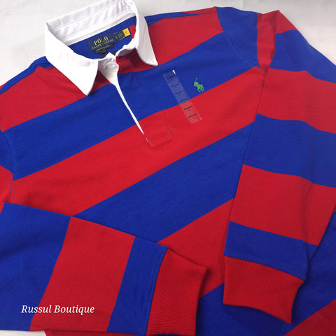Longsleeve PRL striped polo for men | Red