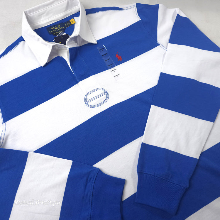 Longsleeve PRL striped polo for men | Light Blue