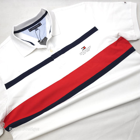 THF two-toned NY polo shirt | white