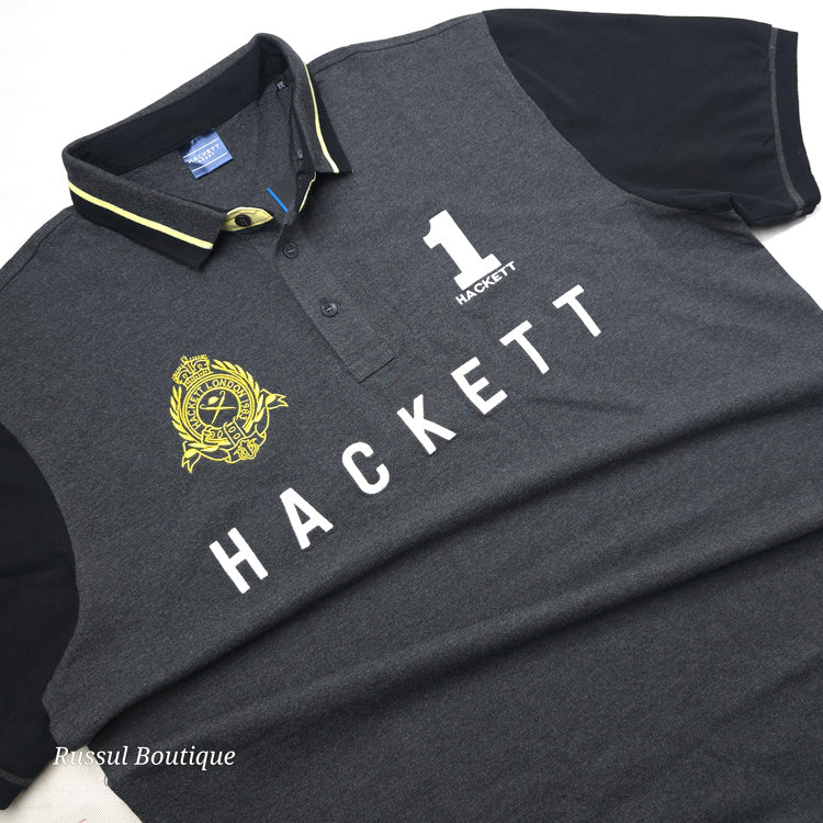 BIG- HCK lettered designer polo shirt | Grey