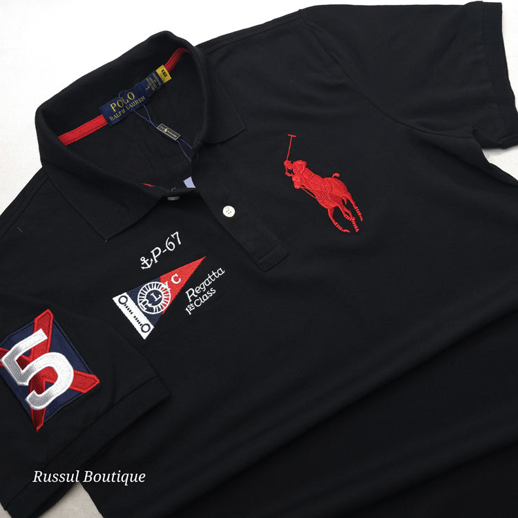 PRL Regatta P-67 crested polo shirt | Black