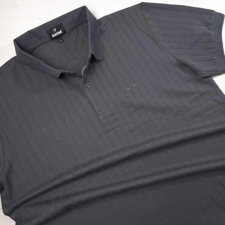 MD Textured polo shirt | Grey