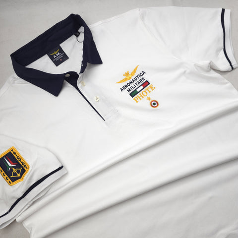 BIG- ANM crested polo shirt | White