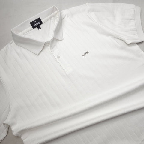 MD Textured polo shirt | White