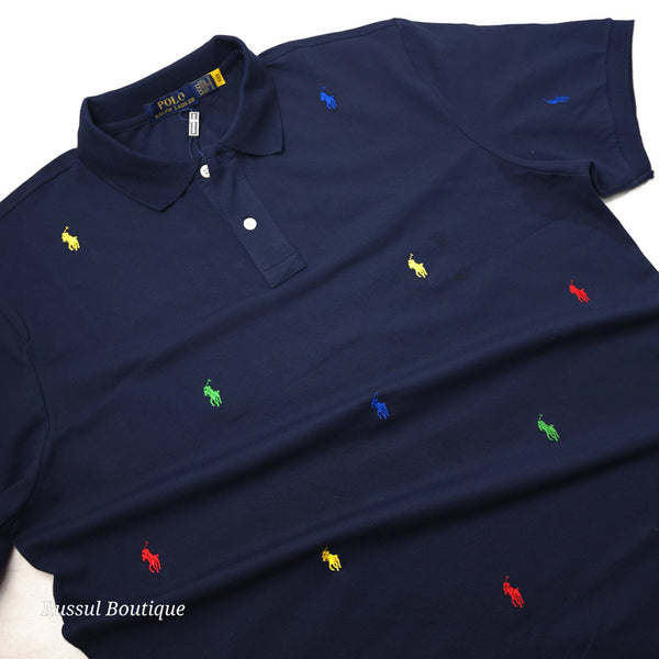 PRL bubbly designer polo shirt | Navy blue