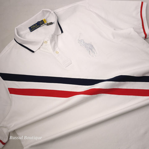 PRL Two toned Slant polo shirt | White