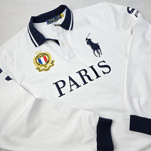 Longsleeve PRL PARIS polo for men | White