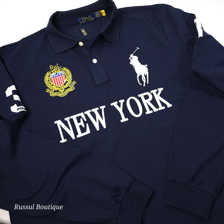 Longsleeve PRL NEWYORK polo for men | Navyblue