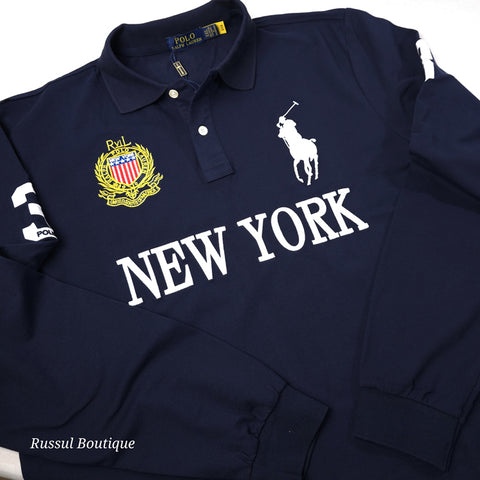 Longsleeve PRL NEWYORK polo for men | Navyblue