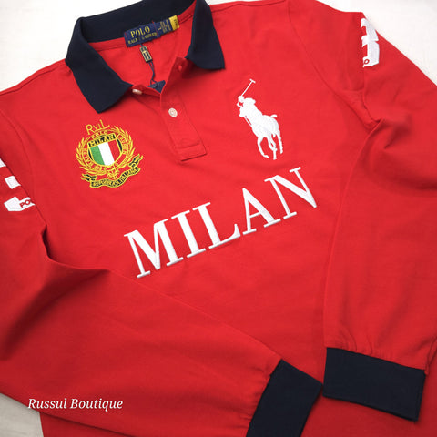 Longsleeve PRL MILAN polo for men | Red